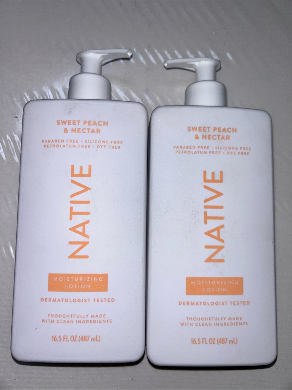 2x Native Sweet Peach & Nectar Moisturizing Lotion